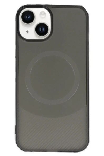 iPhone 14 Kılıf Maya Karbon Kapak - Siyah - Resim 2