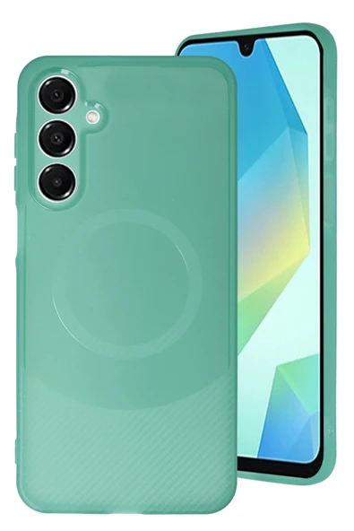 Samsung A16 5G Kılıf Maya Karbon Kapak - Koyu Yeşil - Resim 2