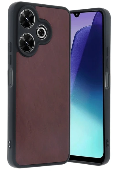 Xiaomi Redmi 13 4G Kılıf Aras Deri Kapak - Bordo ürün görseli