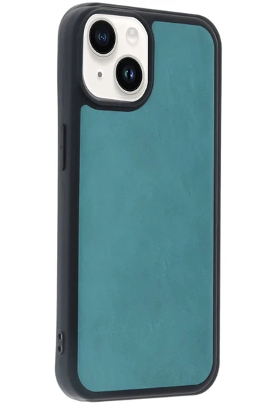 iPhone 14 Kılıf Aras Deri Kapak - Açık Yeşil - Resim 2