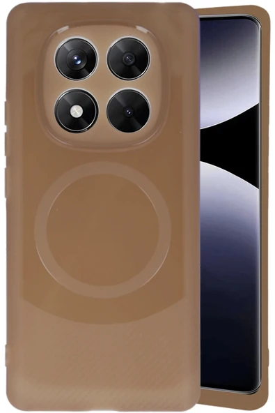 Xiaomi Redmi Note 14 Pro 4G Kılıf Maya Karbon Kapak - Kahverengi - Resim 2