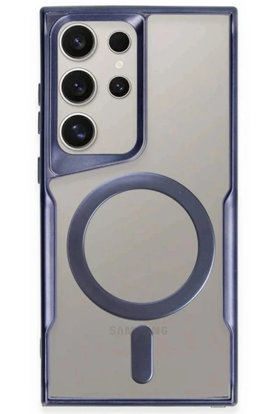 Samsung Galaxy S23 Ultra Kılıf Boyi Magsafe Silikon Kapak - Lacivert ürün görseli