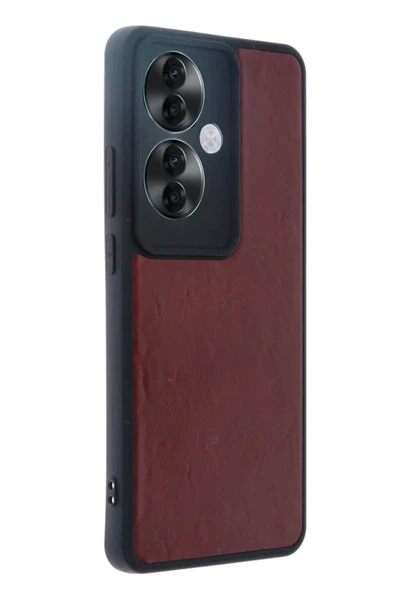 Oppo Reno 11F Kılıf Aras Deri Kapak - Bordo ürün görseli
