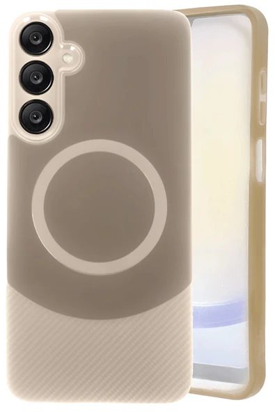 Samsung A26 Kılıf Maya Karbon Kapak - Kahverengi - Resim 3