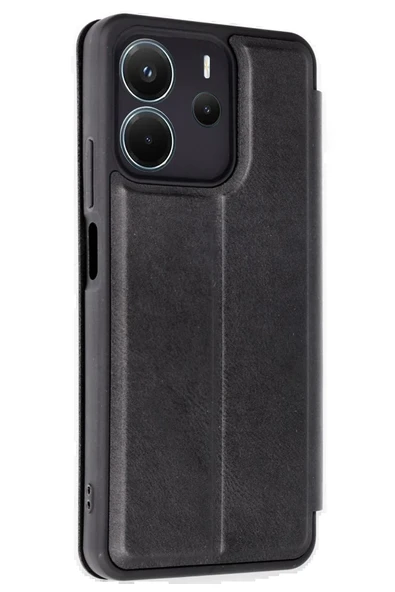 Xiaomi Redmi Note 14 4G Kılıf Flip Cover - Siyah - Resim 2