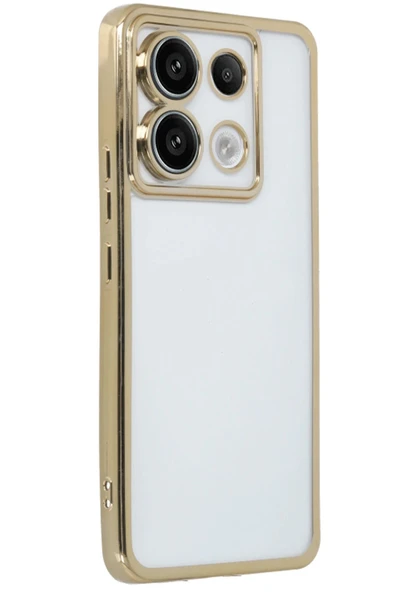 Xiaomi Redmi Note 13 Pro 5G Kılıf Lensli Silikon - Gold - Resim 2