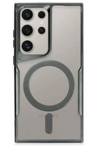 Samsung Galaxy S23 Ultra Kılıf Boyi Magsafe Silikon Kapak - Yeşil ürün görseli