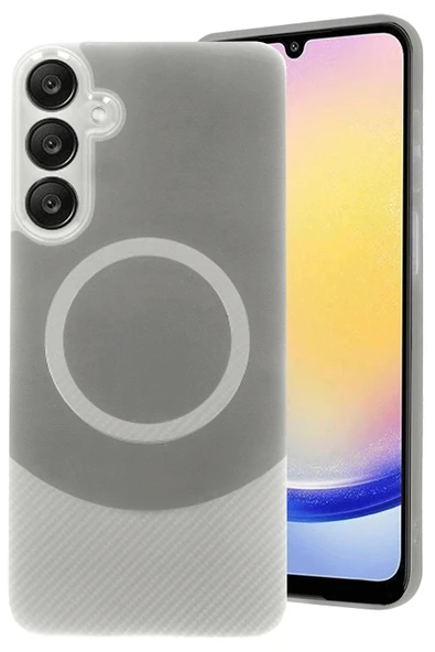 Samsung A56 Kılıf Maya Karbon Kapak - Gri - Resim 3