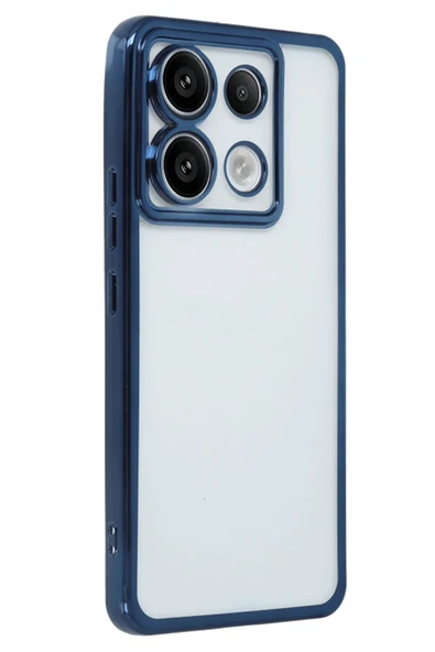 Xiaomi Redmi Note 13 Pro 4G Kılıf Lensli Silikon - Lacivert - Resim 2