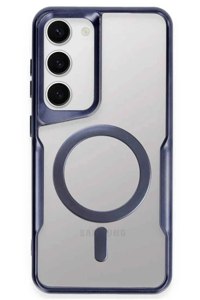 Samsung Galaxy S23 Kılıf Boyi Magsafe Silikon Kapak - Lacivert ürün görseli