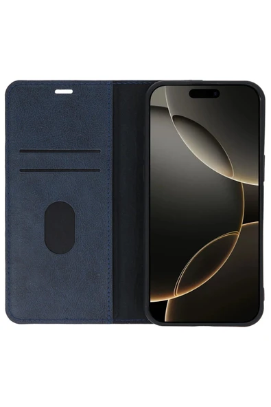 iPhone 15 Pro Max Kılıf Trend S Plus Kapaklı Kılıf - Koyu Yeşil - Resim 2