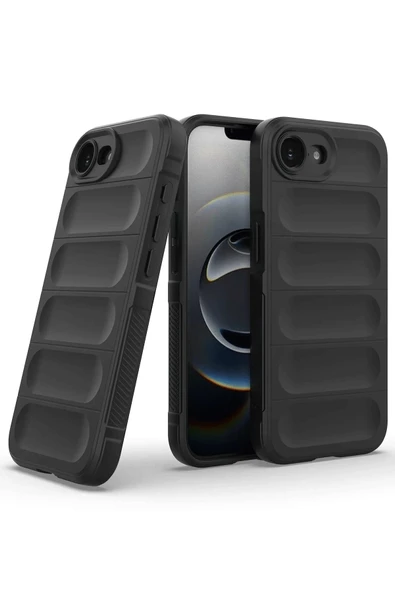 iPhone 16E Kılıf Optimum Silikon - Siyah - Resim 3