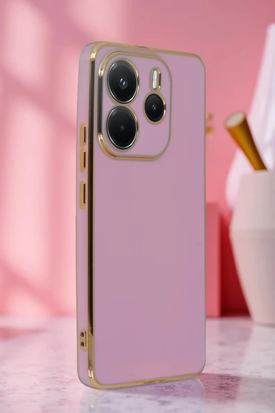 Xiaomi Redmi Note 14 4G Kılıf Volet Silikon - Mor - Resim 2