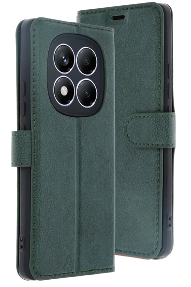 Xiaomi Redmi Note 14 Pro 4G Kılıf Trend S Plus Kapaklı Kılıf - Yeşil ürün görseli