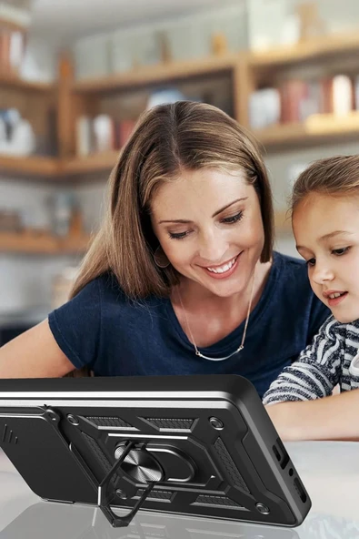 Xiaomi Mi 15 Pro Kılıf Pars Lens Yüzüklü Silikon - Siyah - Resim 4