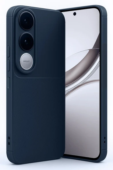 Vivo V50 Lite 4G Auto Focus Karbon Kapak - Lacivert - Resim 2