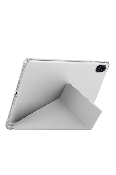 Huawei Honor Pad V9 Kılıf Kalemlikli Mars Tablet Kılıfı - Gri - Resim 2