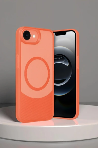 iPhone 16E Kılıf Maya Karbon Kapak - Kırmızı ürün görseli