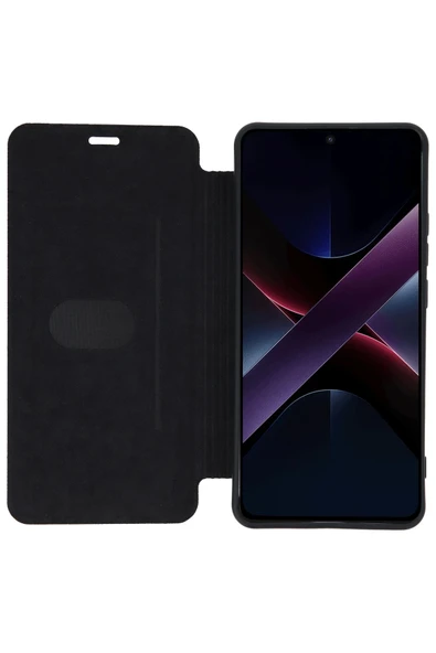 Xiaomi Poco X7 Pro Kılıf Flip Cover - Kırmızı - Resim 4
