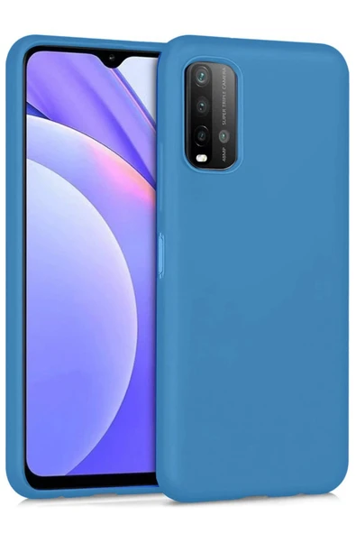 Xiaomi Redmi 9T Kılıf Nano içi Kadife Silikon - Mavi ürün görseli
