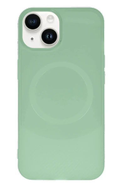 iPhone 14 Kılıf Maya Karbon Kapak - Su Yeşili - Resim 3