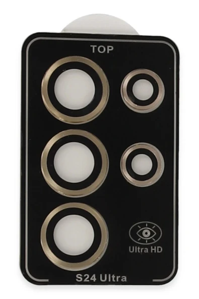 Samsung Galaxy S23 Ultra PVD Metal Kamera Lens - Gold - Resim 2