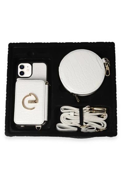 iPhone 11 Kılıf Ermes Kapak - Beyaz - Resim 5