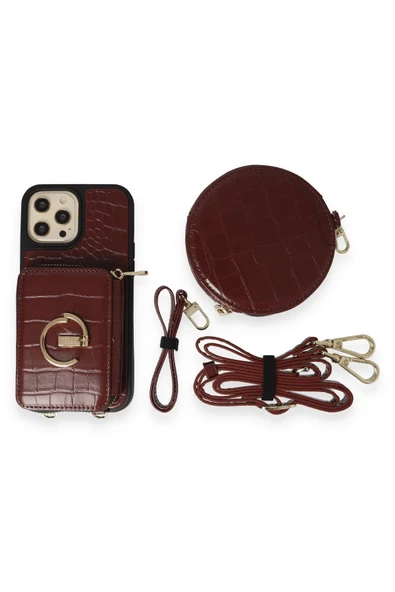 iPhone 13 Pro Kılıf Ermes Kapak - Bordo ürün görseli