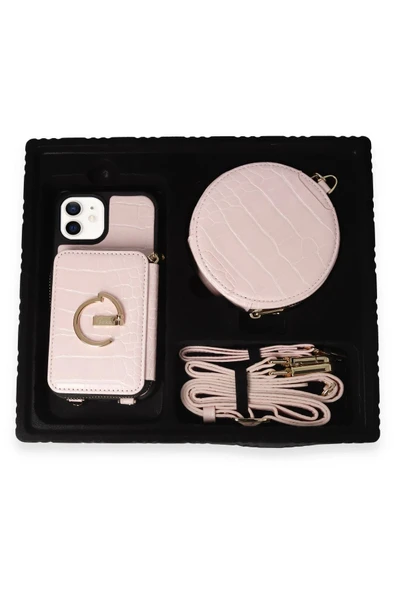 iPhone 11 Kılıf Ermes Kapak - Pembe - Resim 5