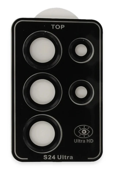 Samsung Galaxy S23 Ultra PVD Metal Kamera Lens - Siyah - Resim 2