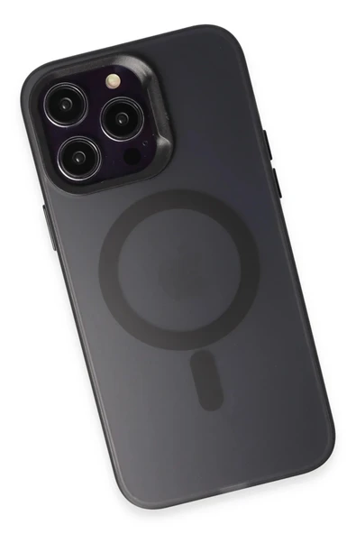 iPhone 15 Pro Max Kılıf Mateks Magsafe Kapak - Siyah - Resim 4