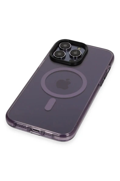 iPhone 14 Pro Max Kılıf Tigra Magsafe Kapak - Derin Mor - Resim 4