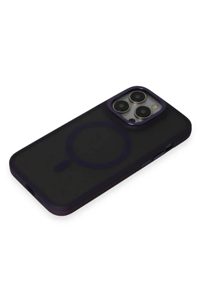 iPhone 14 Pro Kılıf Rocky Magsafe Kapak - Derin Mor - Resim 4