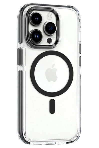 iPhone 14 Pro Max Bella Magsafe Kapak - Siyah - Resim 3