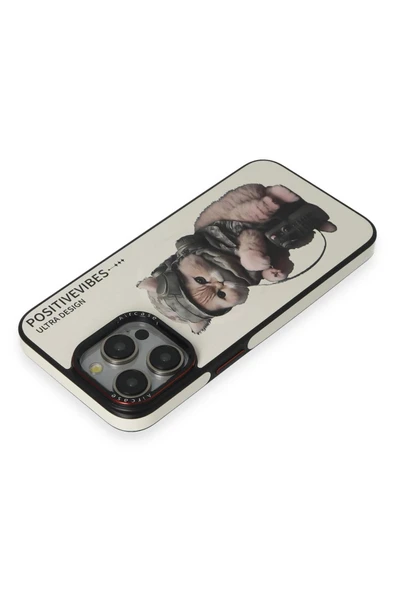 iPhone 14 Pro Fun Magsafe Kapak - Beyaz - Resim 4