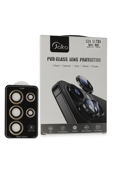 Samsung Galaxy S24 Ultra PVD Metal Kamera Lens - Gold ürün görseli