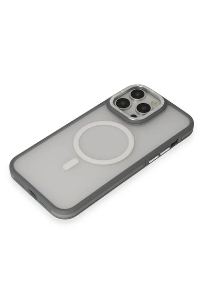 iPhone 14 Pro Max Kılıf Rocky Magsafe Kapak - Gümüş - Resim 5