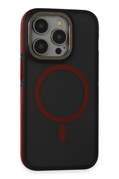iPhone 14 Pro Kılıf Rocky Magsafe Kapak - Siyah-Kırmızı ürün görseli