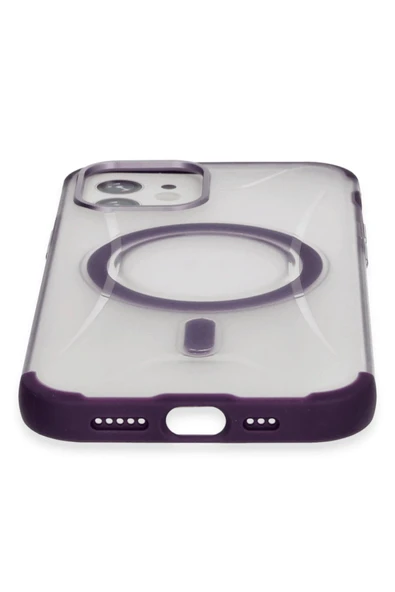 iPhone 11 Hilton Magsafe Kapak - Derin Mor - Resim 4