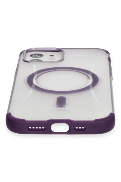 iPhone 12 Hilton Magsafe Kapak - Derin Mor - Resim 4