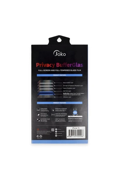 iPhone 16 Pro Buffer Hayalet Cam Ekran Koruyucu - Siyah - Resim 2