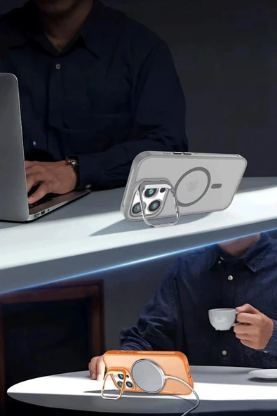 iPhone 16 Flet Lens Magsafe Kapak - Koyu Yeşil - Resim 4