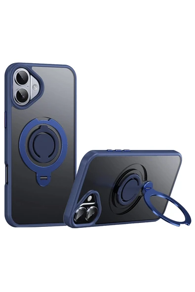 iPhone 16 Plus Avatar 360 Dönen Magsafe Kapak - Lacivert ürün görseli
