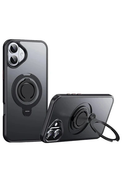iPhone 16 Plus Avatar 360 Dönen Magsafe Kapak - Siyah ürün görseli