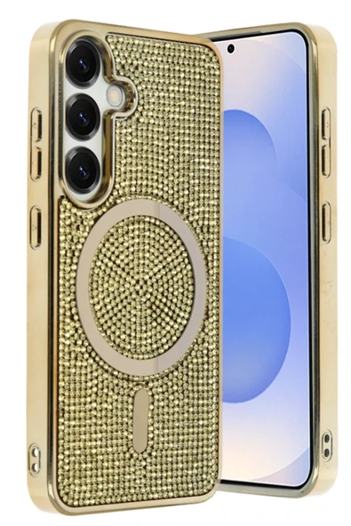 Samsung Galaxy S23 FE Helen Magsafe Kapak - Gold - Resim 2