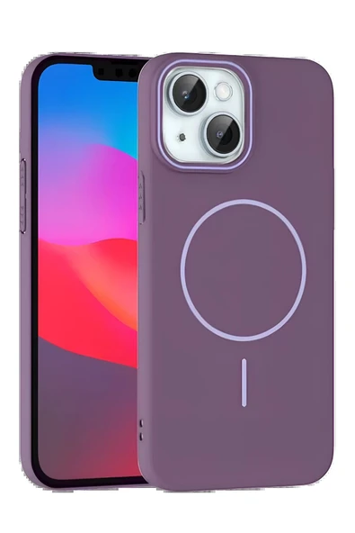 iPhone 15 Broş Magsafe Kapak - Mor ürün görseli
