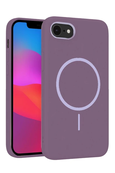 iPhone 16E Broş Magsafe Kapak - Mor - Resim 2