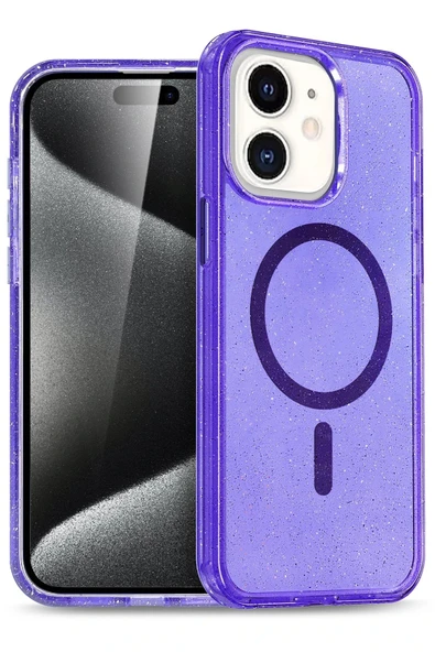 Apple iPhone 12 Star Magsafe Kapak - Mor ürün görseli