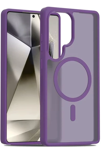 Samsung Galaxy S25 Ultra Jota Magsafe Kapak - Derin Mor - Resim 2