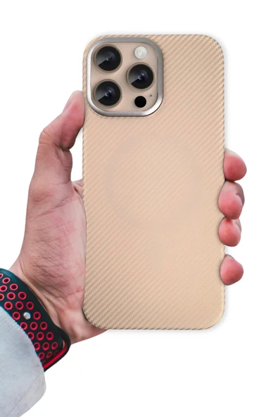 iPhone 16 Pro Besa Magsafe Kapak - Desert - Resim 3